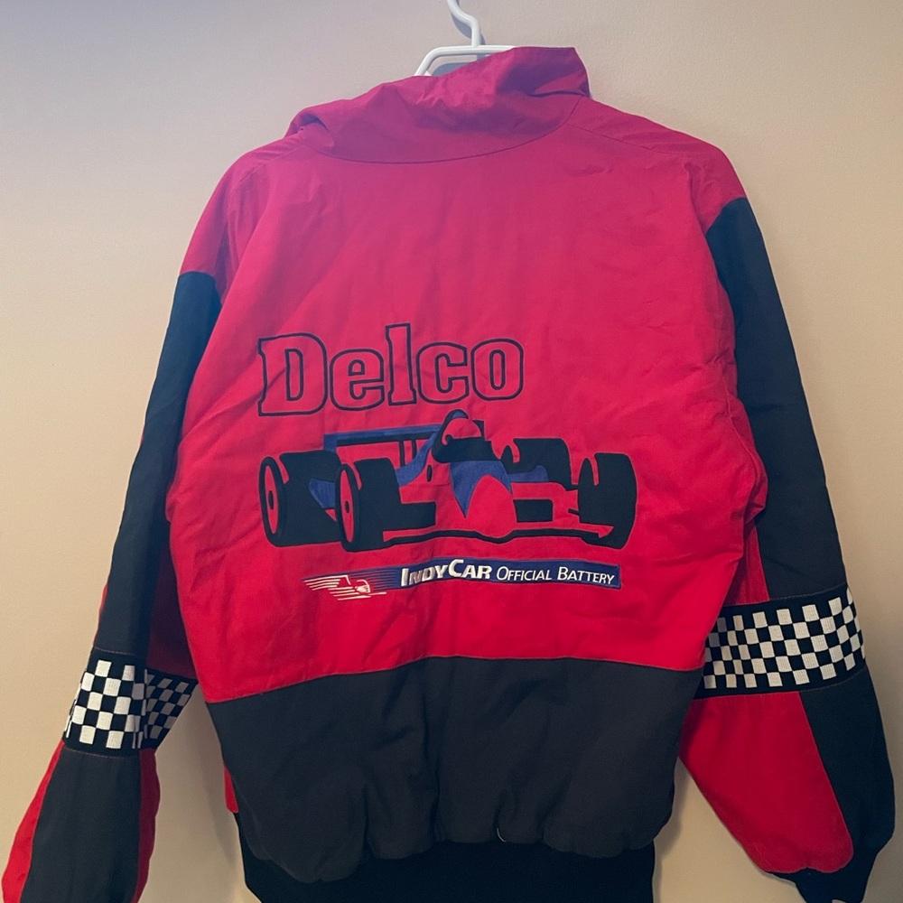 Delco Racing Jacket in Red and Black